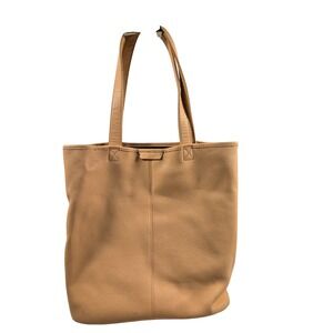 Leatherology Belmont Structured Tote Peach Pebbled Leather Shoulder Bag